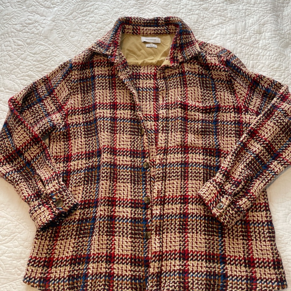 Urban Outfitters Colorful Houndstooth Jacket - Picture 2 of 5